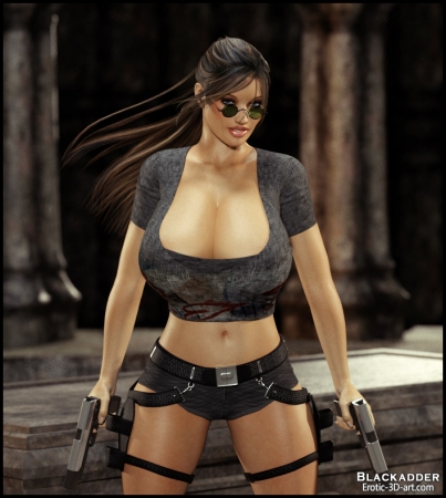 Lara Croft [BlackAdder, big cock, 3D , rape , anal ]