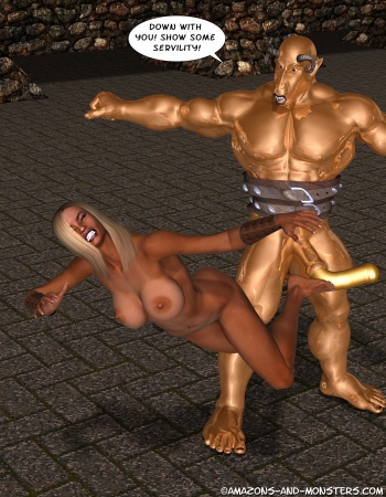 The Golden Sentinel - part2 [ Amazons-and-Monsters, Pregnant, Monsters, Domination, 3DCG]