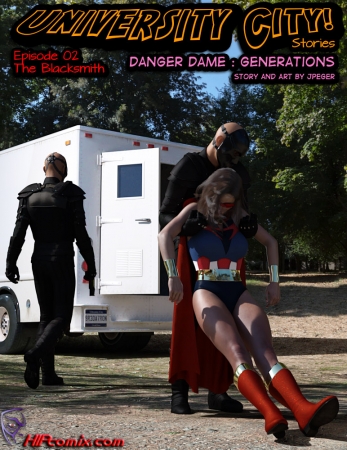 Jpeger – University City – Danger Dame – Generations 2 [Jpeger, vaginal sex, masked face, superheroine, bondage]
