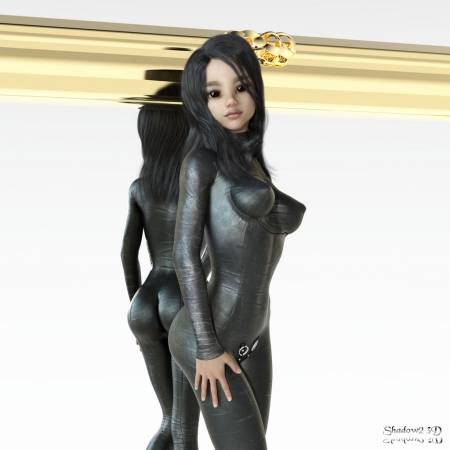 Shadow23d Artwork - Tifa [Shadow23d, catgirl, high heels, blindfold, latex]