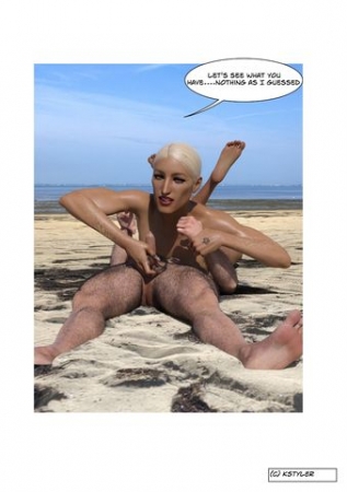 Kstyler - Beach Love and Hate (BDSM Comics) [Kstyler, tall girl, vaginal sex, muscle girl, femdom]