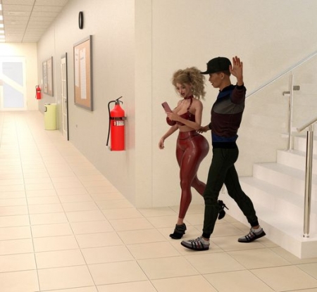 3D Pose - Karla in the last quizz (Extreme Comics) [3d pose, cun on face, blowjob, 3d pose, latex]