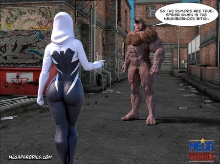 Mega Parodies - Spider Gwen X - Rhino 2 (Extreme Comics) [megaparodies, megaparodies, gwen stacy, monsters, supergirl]