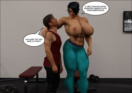 Bacchuscomics - MILFs Can Lift (Extreme Comics) [bacchuscomics, femdom, breast expansion, growth, tall girl]