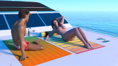 Leonox - Sam and Sophia on a yacht