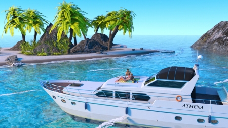 Leonox - Sam and Sophia on a yacht