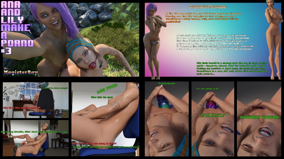 MagisterRay - Ana and Lily Make a Porno 3 [extreme sadism porn comics]