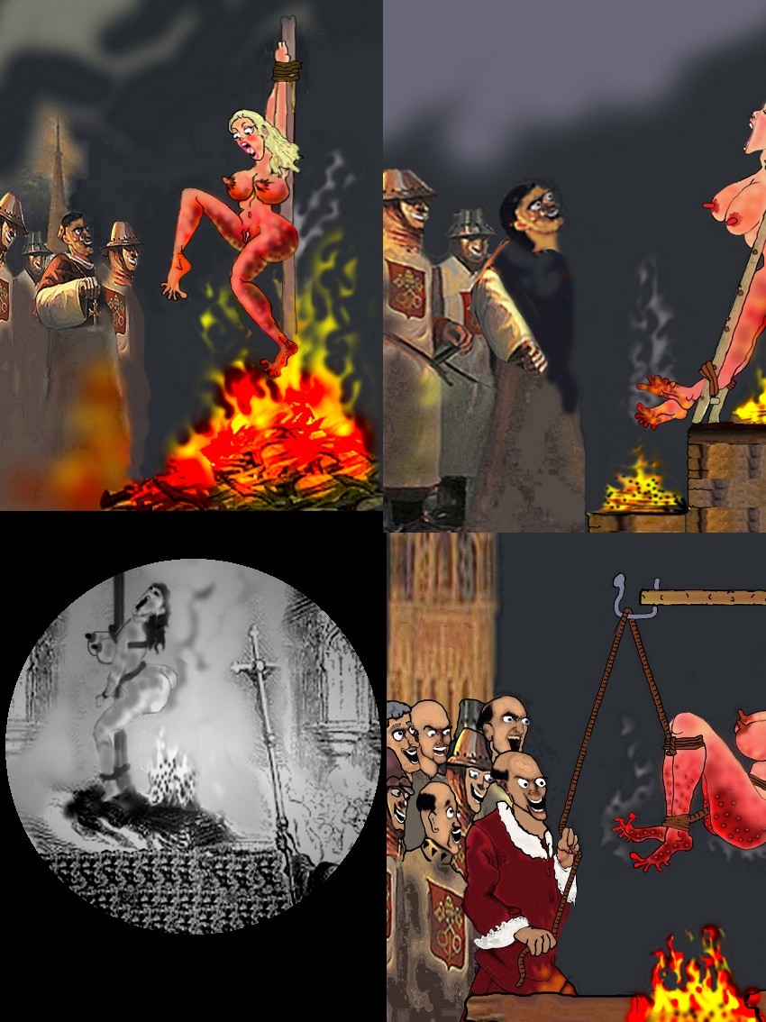 Makabo - Burning At The Stake Witch Hunt Fetish Torture Art [extreme sadism porn comics]