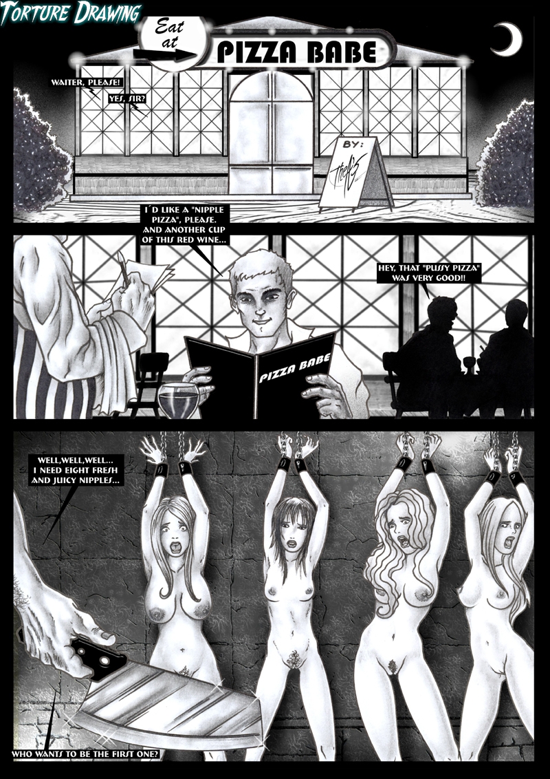 TortureDrawing - Pizza Babe by The A'5 [extreme sadism porn comics]