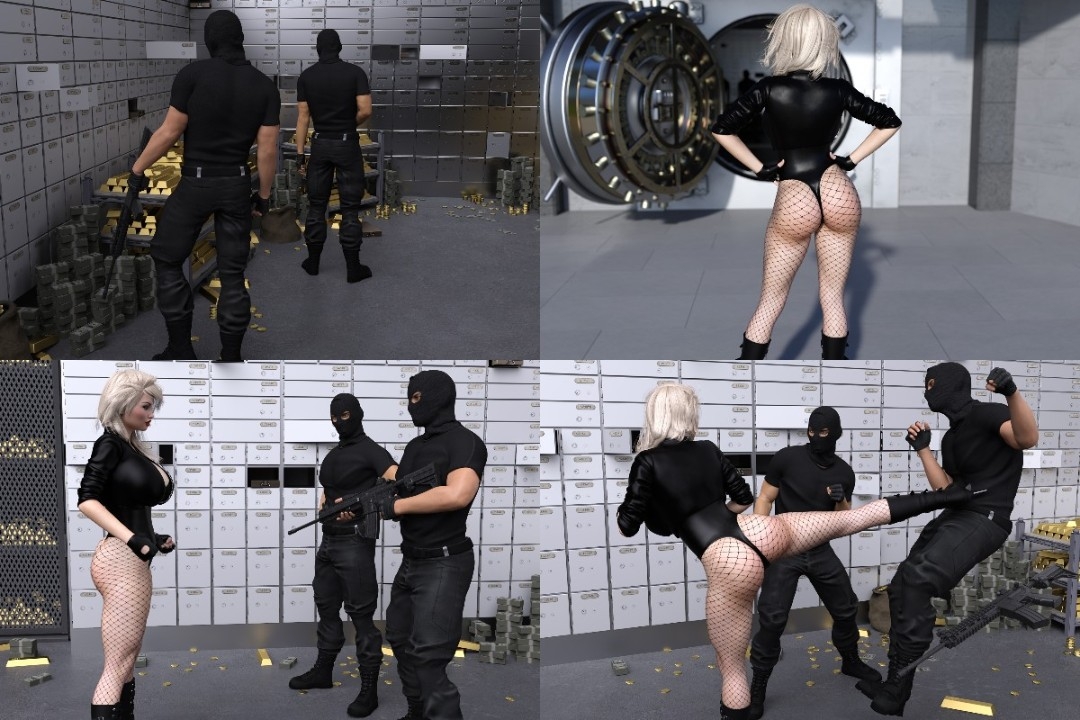 Black Canary vs Robbers